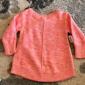 Coral white sweater toddler 18-24 months